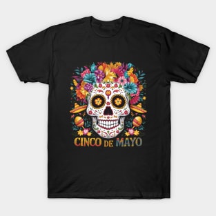 Cinco De Mayo Women Girl Kids Mexican Skull Fiesta 5 De Mayo T-Shirt